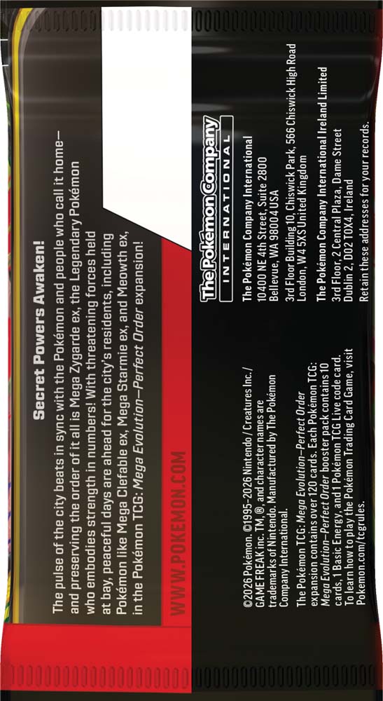 Pokémon TCG: Mega Evolution 3 Perfect Order Booster Pack 