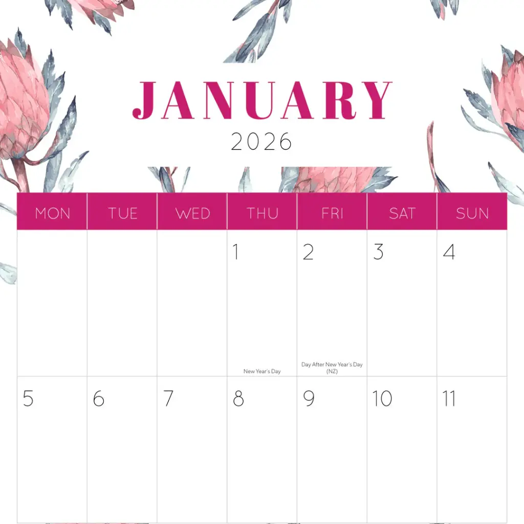 Paper Pocket Big Dates Easy-to-See Australiana 2026 Calendar