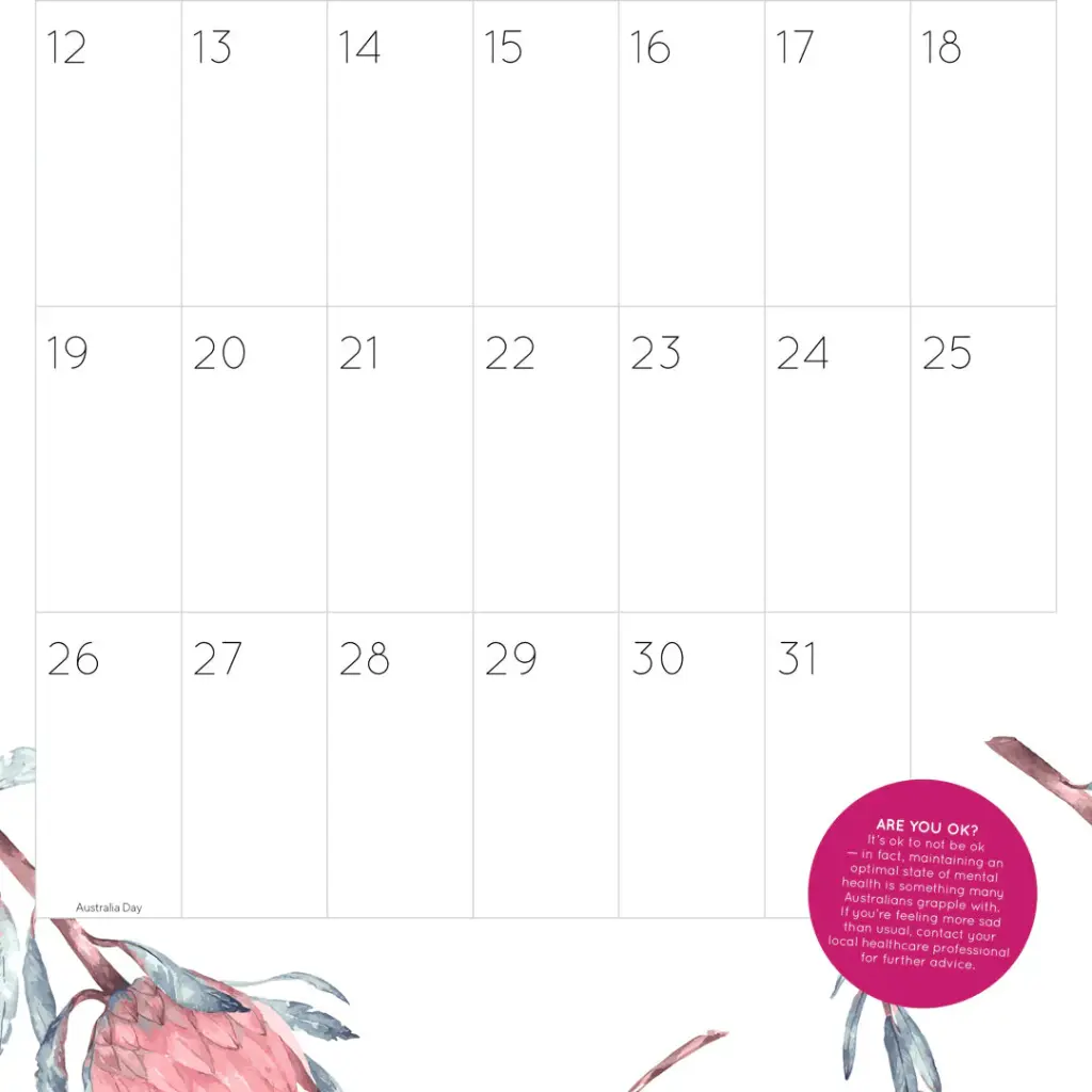 Paper Pocket Big Dates Easy-to-See Australiana 2026 Calendar