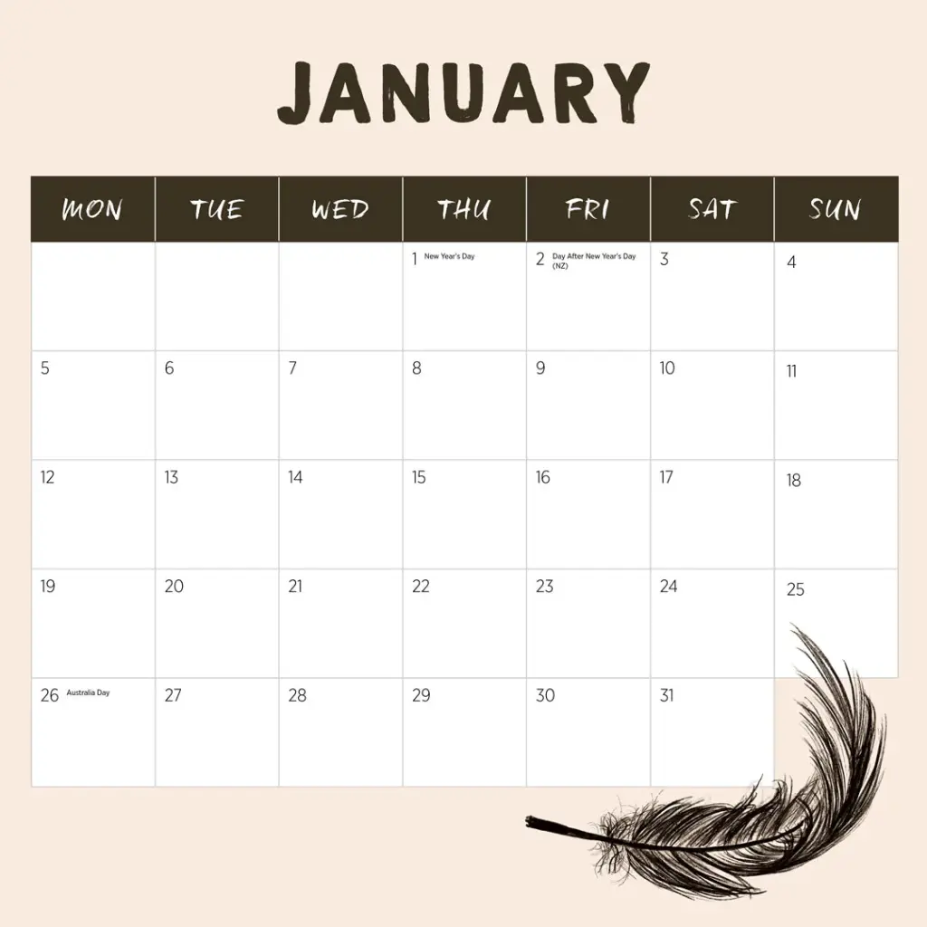 Paper Pocket Our Australia Exotic Birds 2026 Calendar