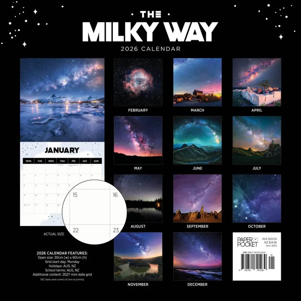 Paper Pocket The Milky Way (The Galaxy) 2026 Calendar