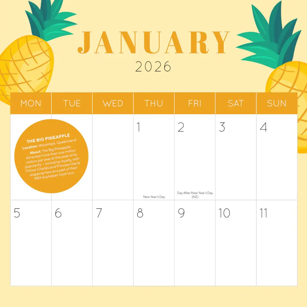 Paper Pocket Big Dates Australia's Biggest Things 2026 Calendar