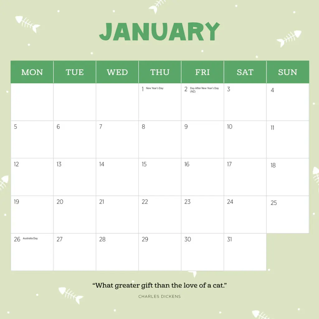Paper Pocket Kittens 2026 Calendar