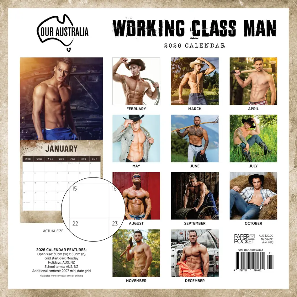 Paper Pocket Our Australia Working Class Man 2026 Calendar