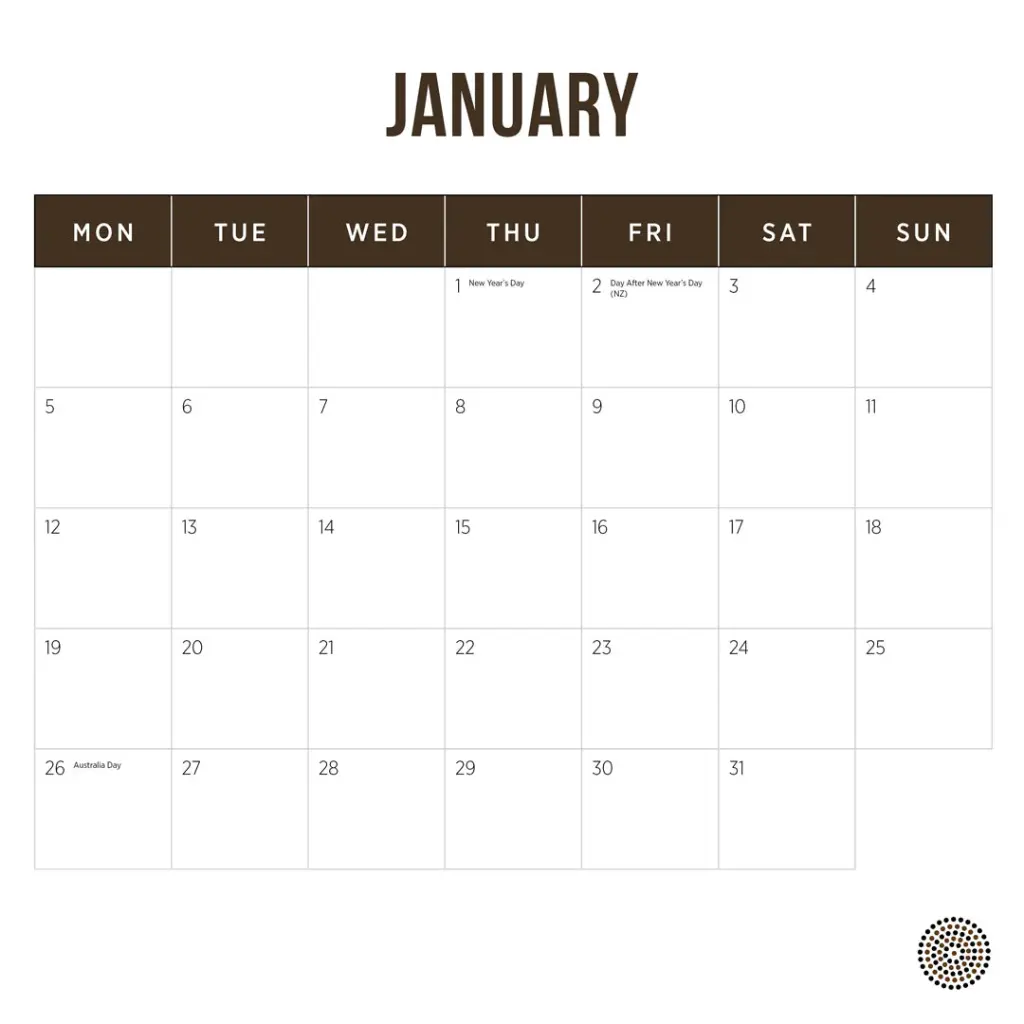 Paper Pocket Our Australia Dreamtime 2026 Calendar