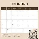 Paper Pocket Owls 2026 Calendar