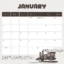 Paper Pocket Steam Trains 2026 Calendar
