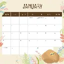 Paper Pocket Sloths 2026 Calendar