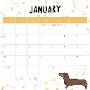 Paper Pocket Sausage Dogs 2026 Calendar