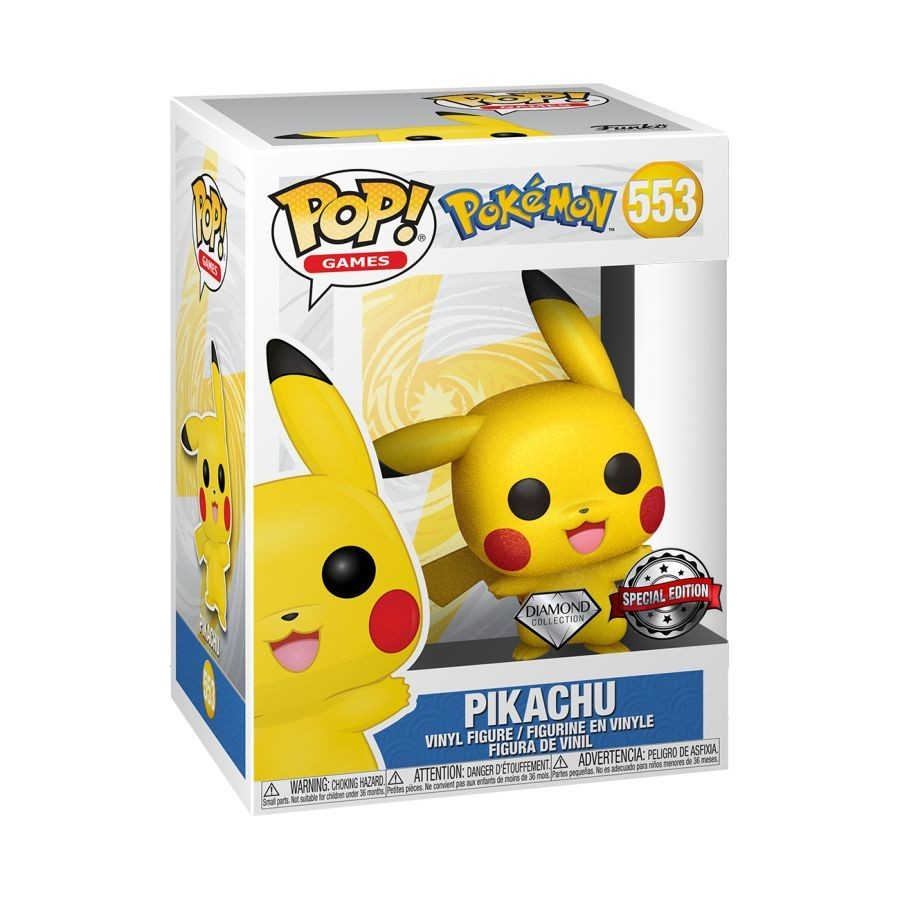 Pokémon - Pikachu Waving Diamond Glitter Funko Pop! Vinyl Figure #553