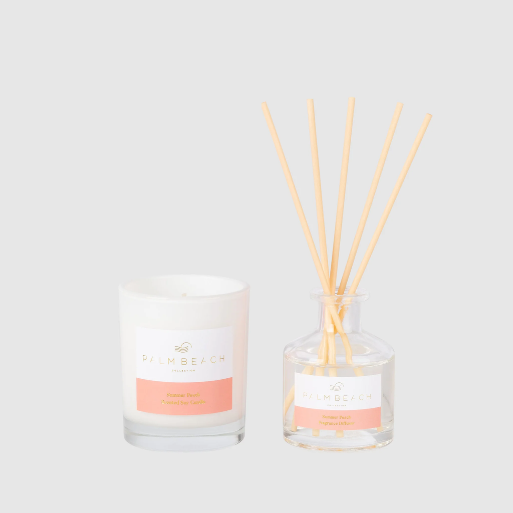 Summer Peach - Mini Candle & Diffuser Pack - Palm Beach Collection
