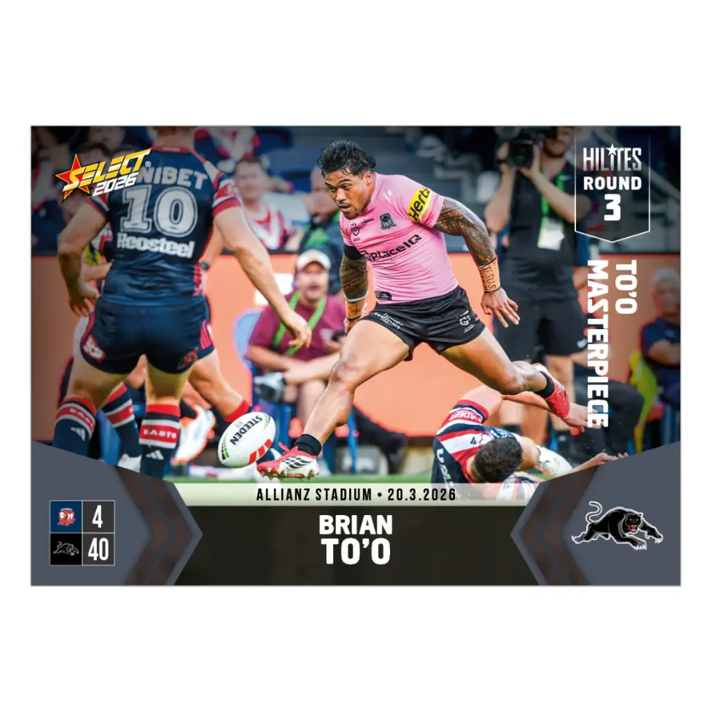 2026 Official NRL Footy Stickers Bundle - Brian To'o