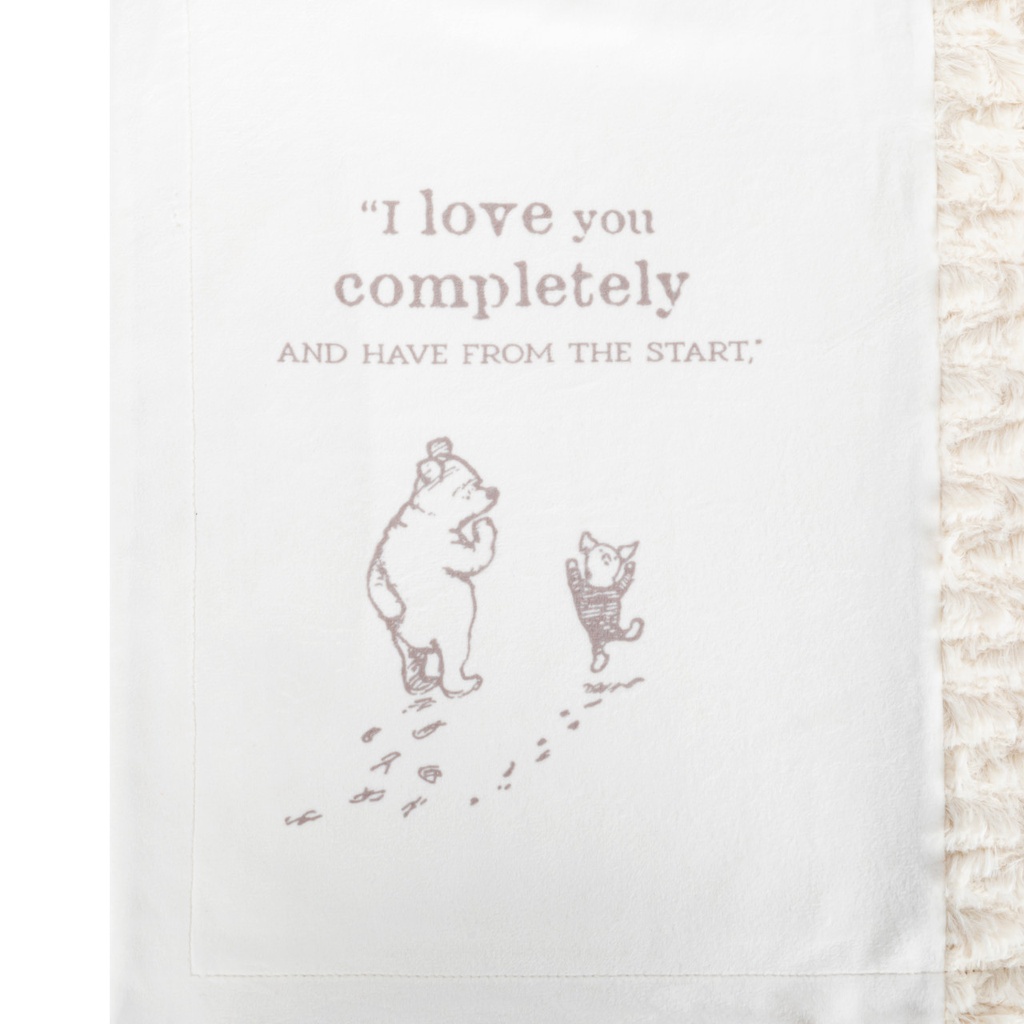 Demdaco Winnie The Pooh Blanket Natural Sweetness