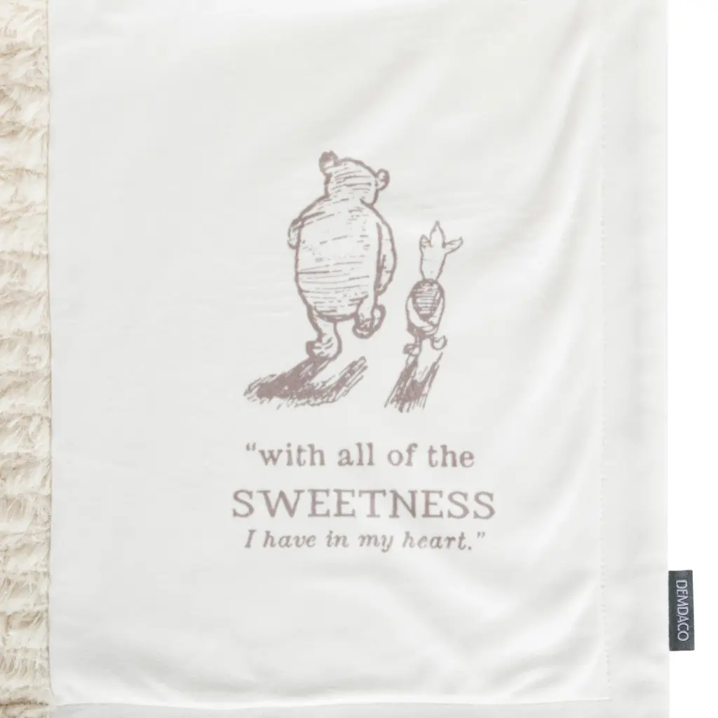 Demdaco Winnie The Pooh Blanket Natural Sweetness