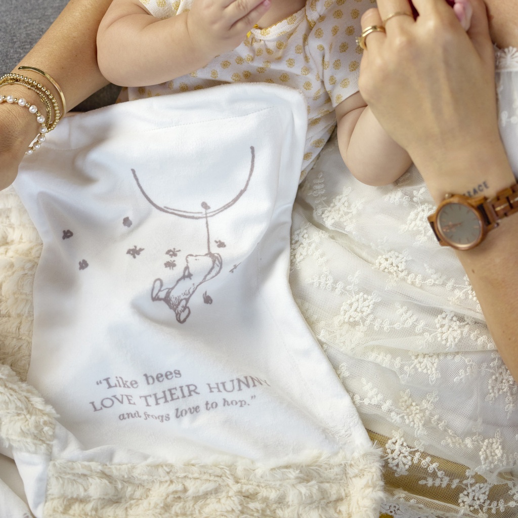 Demdaco Winnie The Pooh Blanket Natural Sweetness