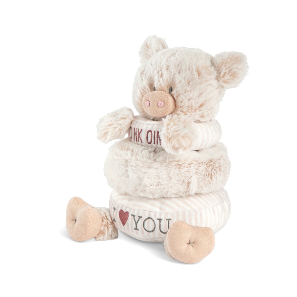 DEMDACO Baby Stackable Plush Pig 23cm
