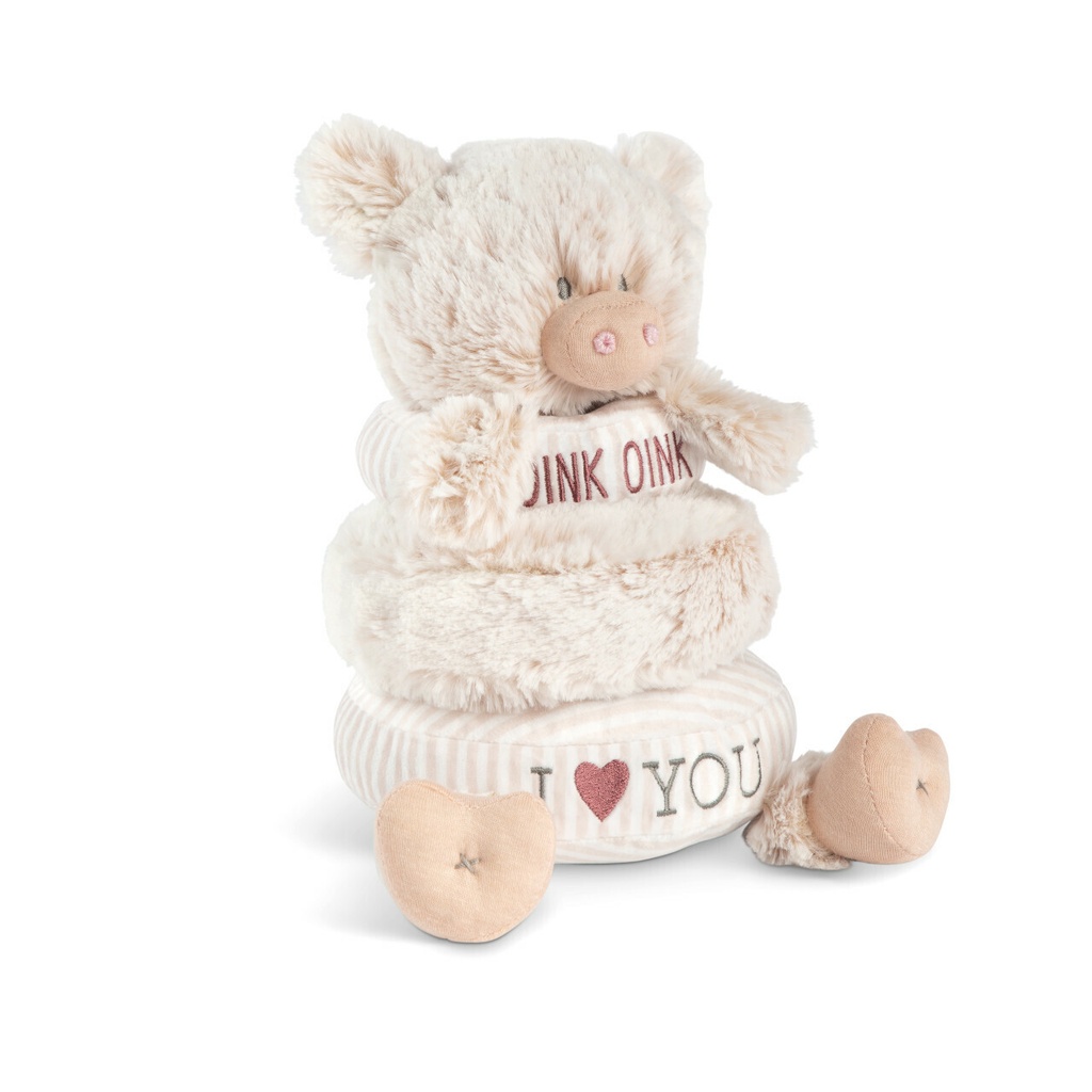 DEMDACO Baby Stackable Plush Pig 23cm