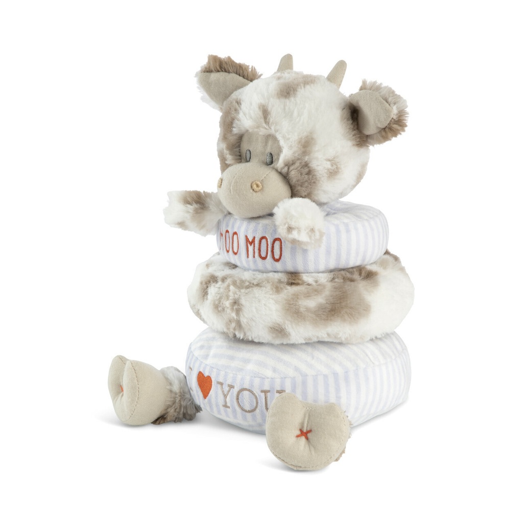 DEMDACO Baby Stackable Plush Cow 23cm