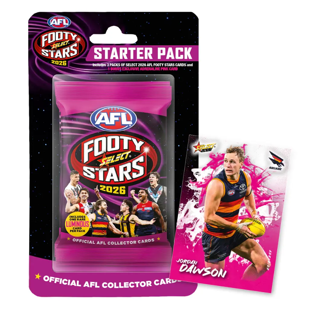 2026 AFL Footy Stars Starter Pack (Includes 3 Packs)