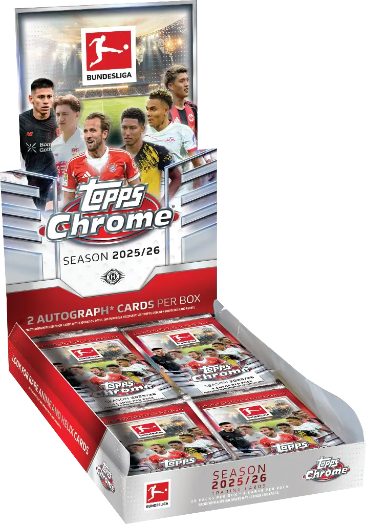 2025/26 Topps Chrome Bundesliga Soccer Hobby Trading Cards Pack (x4 Cards)