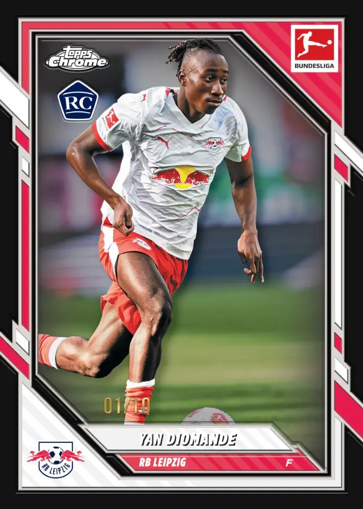 2025/26 Topps Chrome Bundesliga Soccer Hobby Trading Cards Pack (x4 Cards)