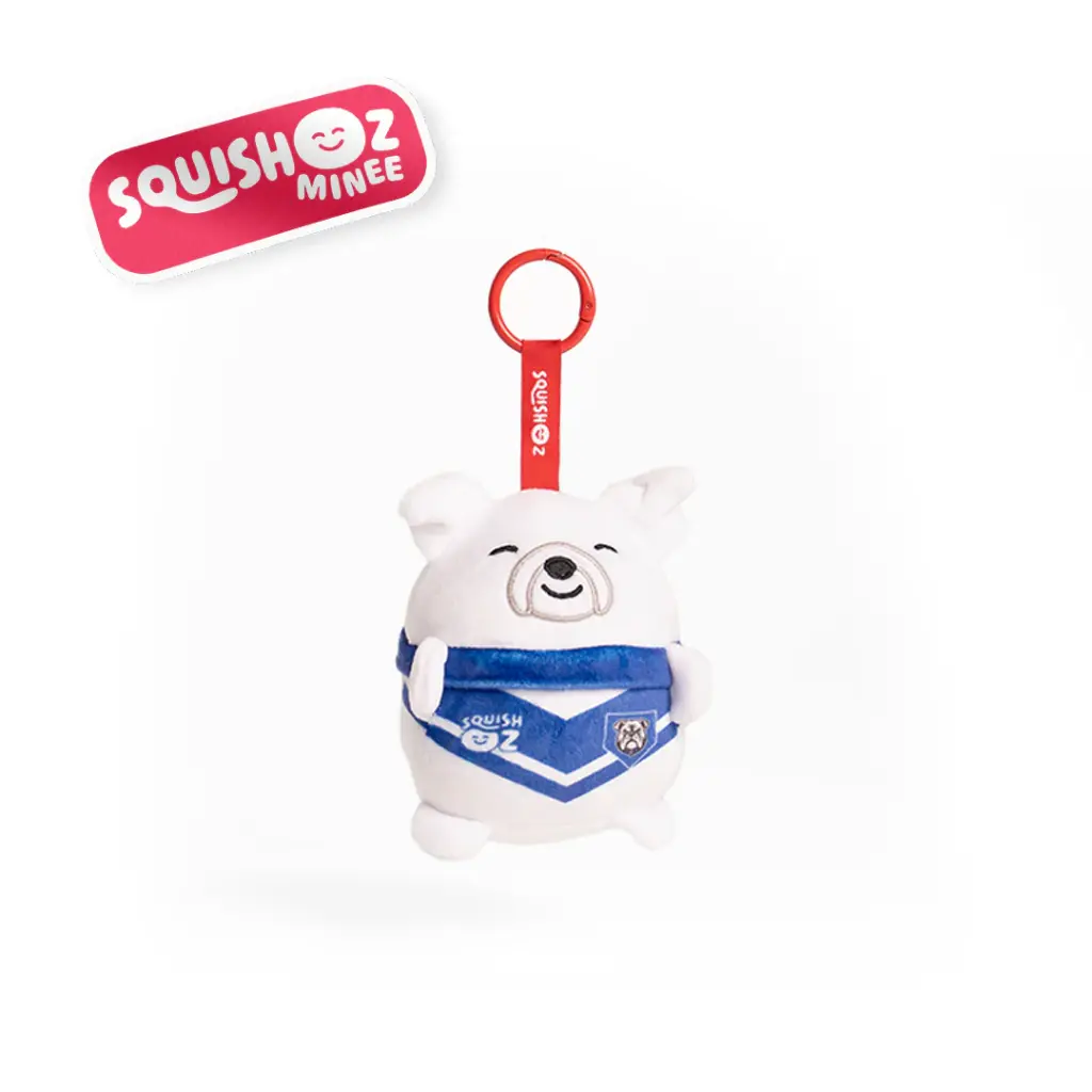 NRL Canterbury-Bankstown Bulldogs SquishOz Mascot - Bruto the Bulldog Minee Clip
