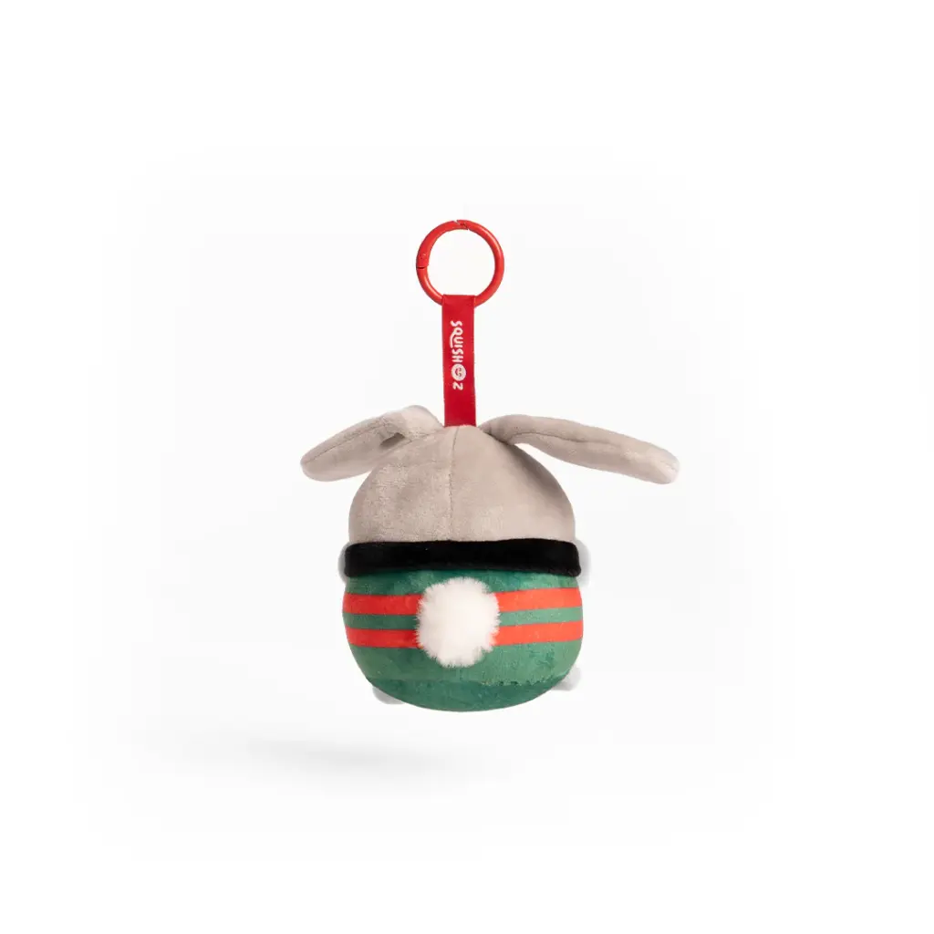 NRL South Sydney Rabbitohs SquishOz Mascot - Reggo the Rabbit Minee Clip