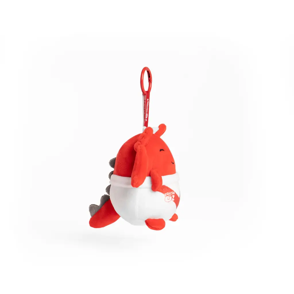 NRL St. George Illawarra Dragons SquishOz Mascot - Scorcho the Dragon Minee Clip
