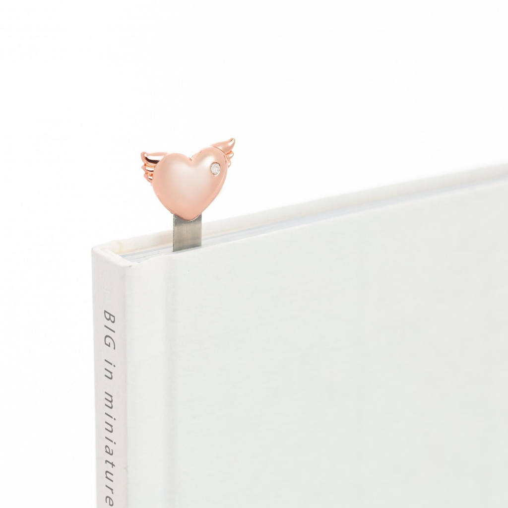 Winged Heart Rose Gold - Metalmorphose Bookmark