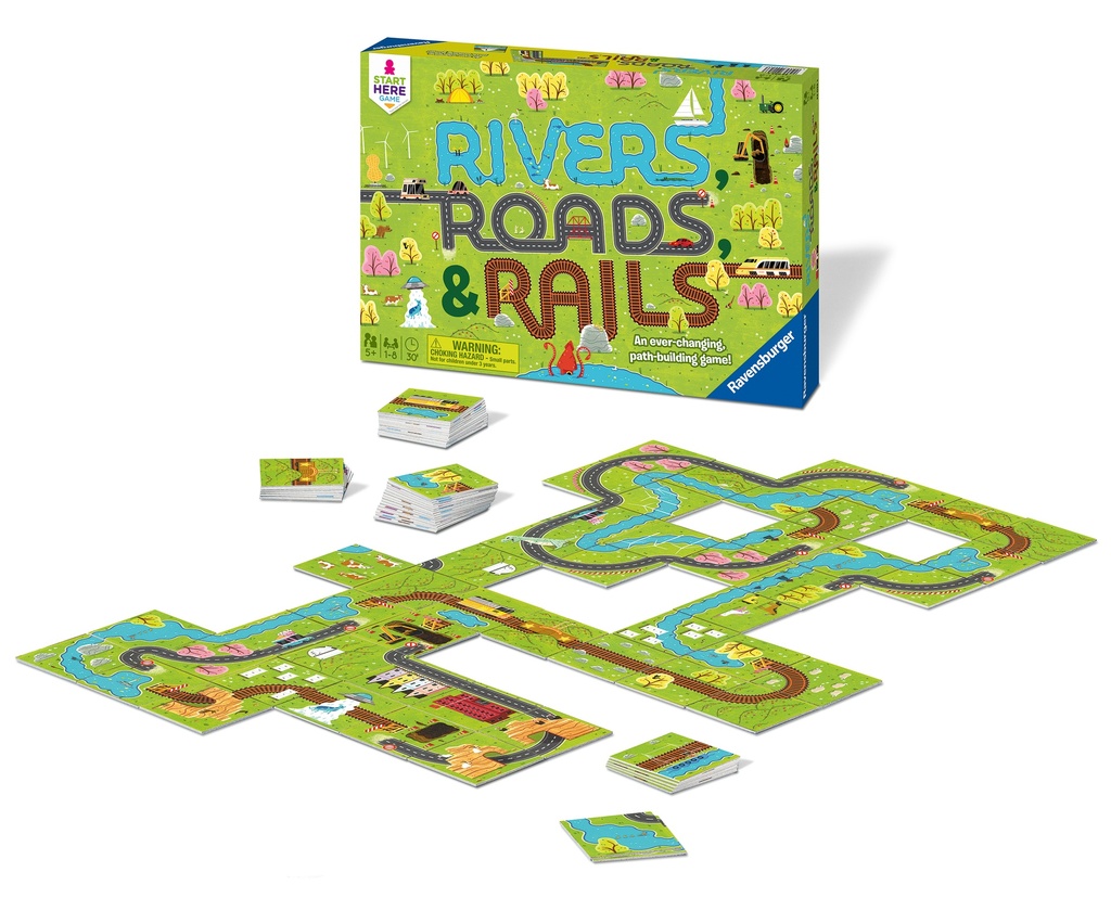 Rivers Roads & Rails Board Game - Ravensburger