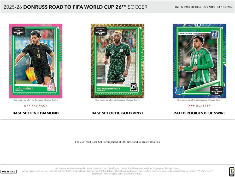 Panini Donruss 2025/2026 Road to FIFA World Cup Soccer Trading Card Fat Pack