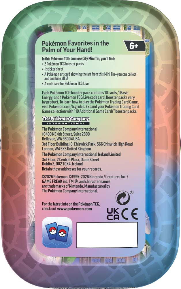 Pokémon TCG: Lumiose City Mini Tin 