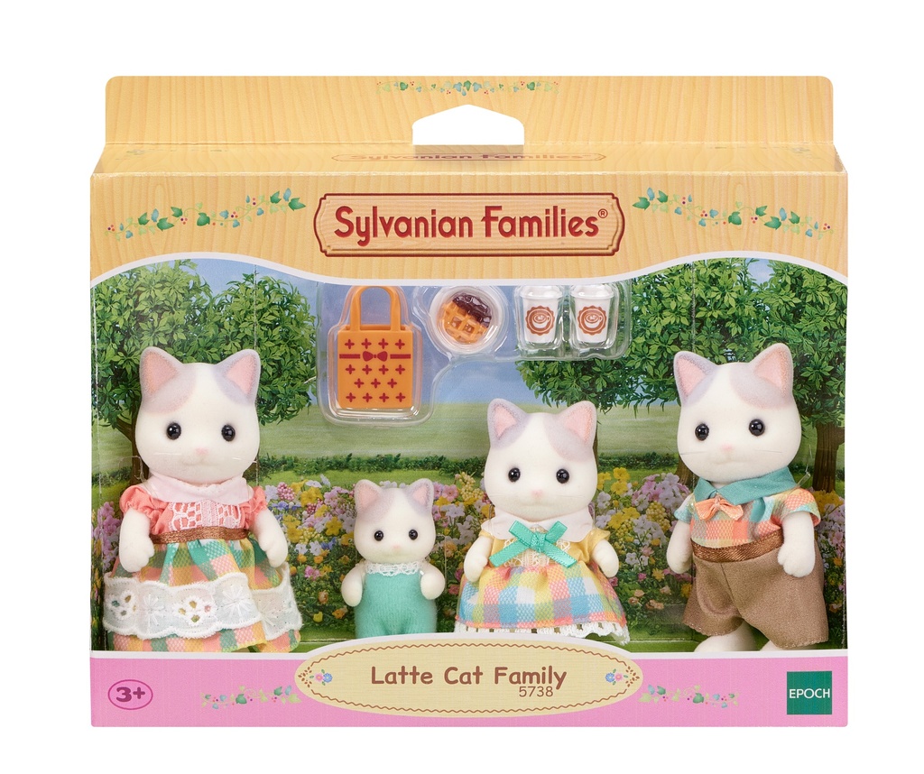 Sylvanian Families - Latte Cat Family