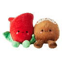 Hallmark Better Together Magnetic Plush - Rose and Chocolate Truffle