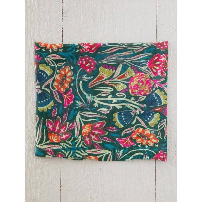 Boho Bandeau - Half Green Lined Floral