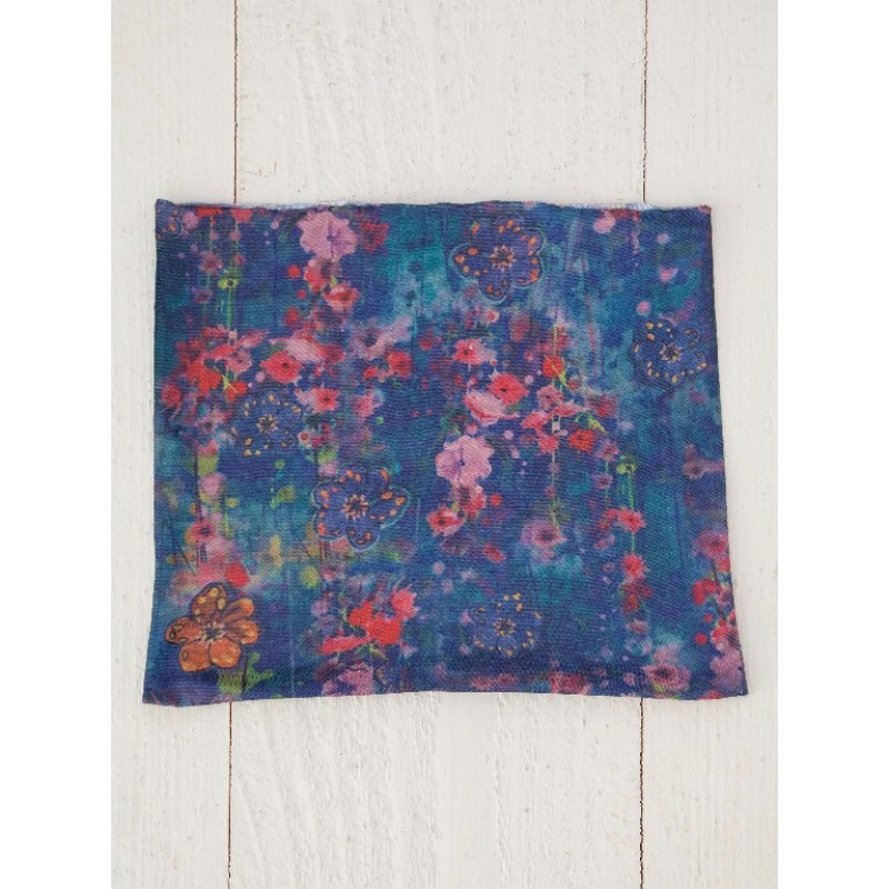 Boho Bandeau - Half Watercolour Indigo Floral