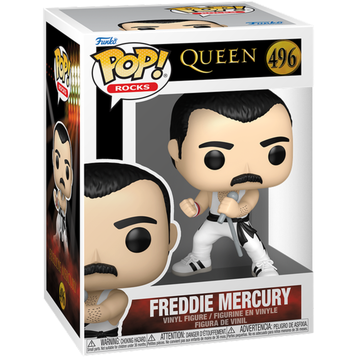 Queen - Freddie Mercury (White Singlet) Funko Pop! Vinyl Figure #496