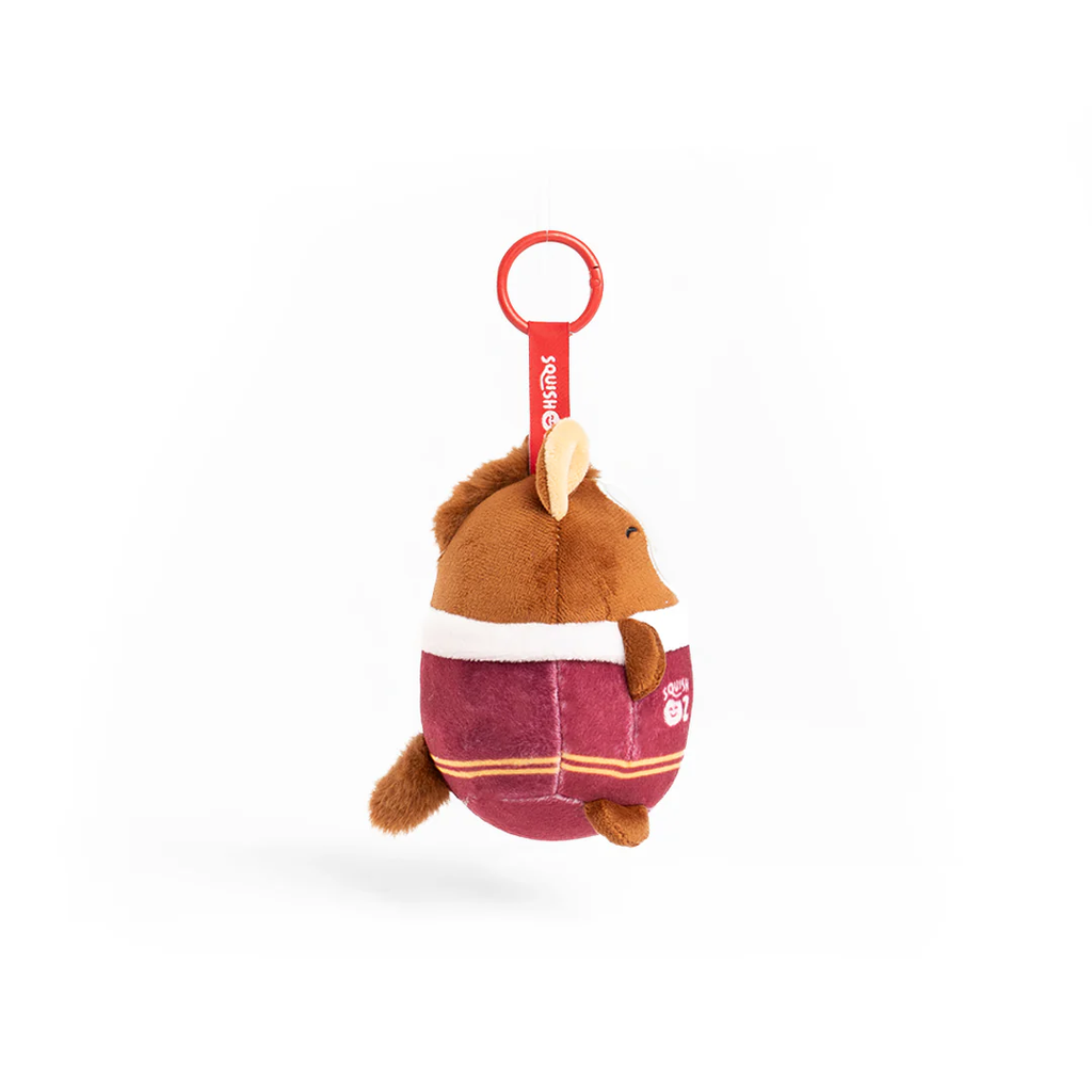 NRL Brisbane Broncos SquishOz Mascot - Bucko The Bronco Minee Clip