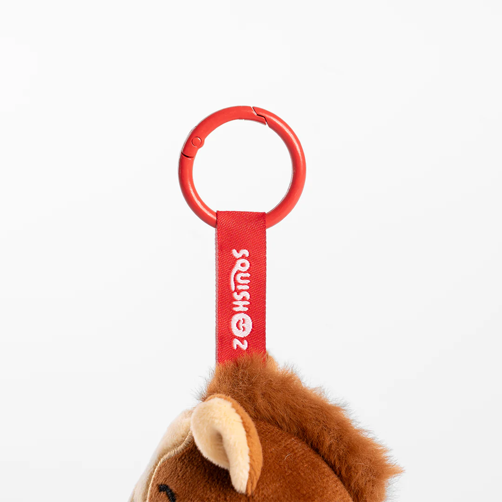 NRL Brisbane Broncos SquishOz Mascot - Bucko The Bronco Minee Clip