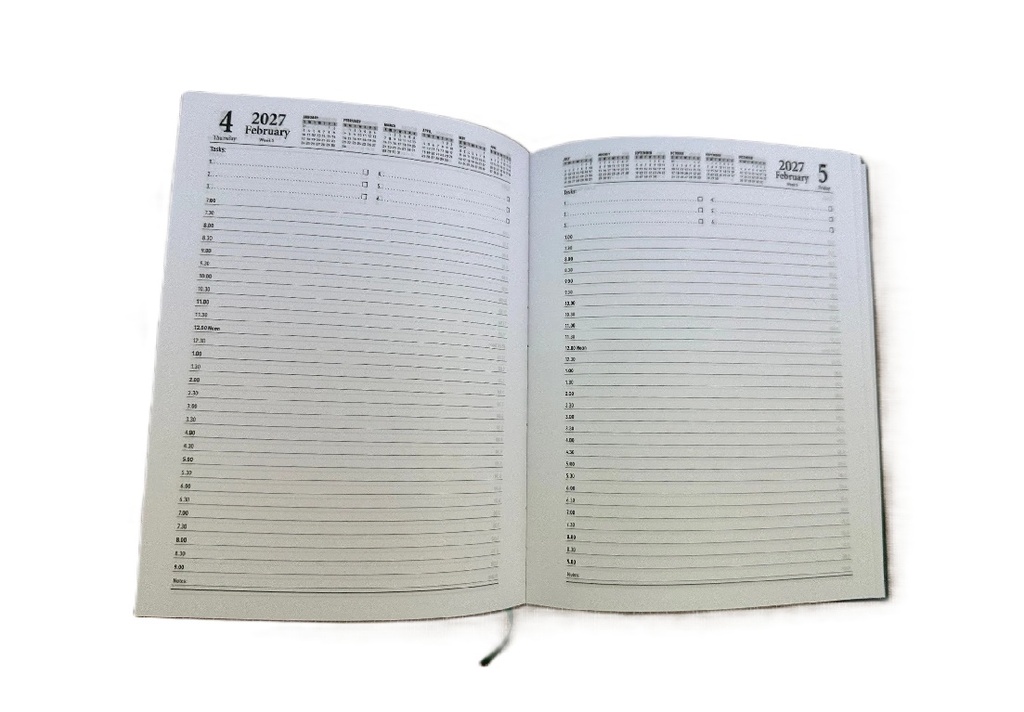 2026-2027 Financial Year Diary - A5 Day-To-A-Page (DTP) Steel Blue