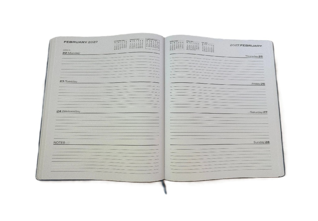 2026-2027 Financial Year Diary - A4 Week-To-View (WTV) Red