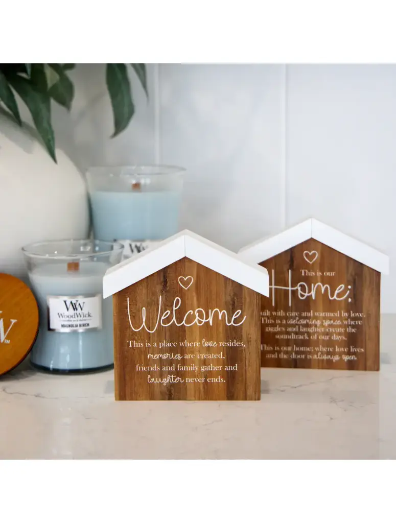 Saddle & Bloom Welcome Blockword