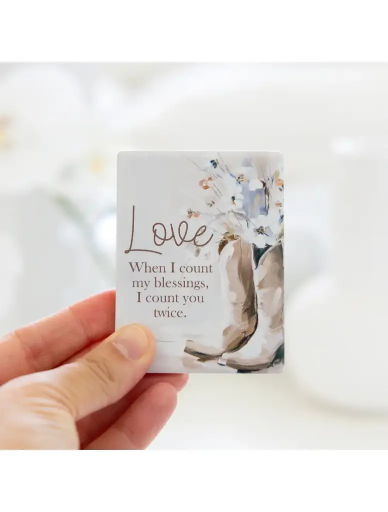Saddle & Bloom Love Ceramic Magnet