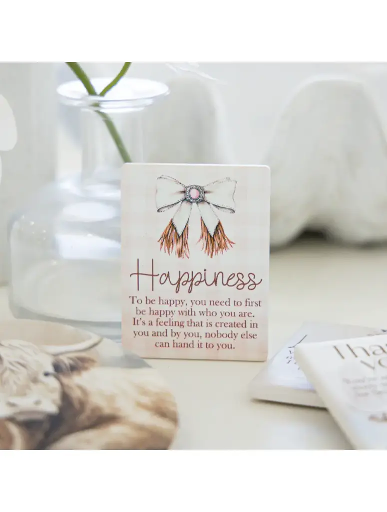 Saddle & Bloom Happiness Ceramic Magnet 