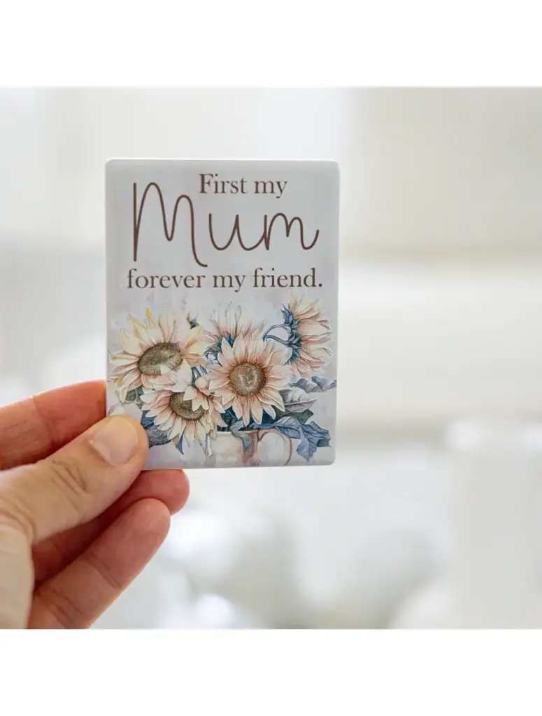 Saddle & Bloom Mum Ceramic Magnet