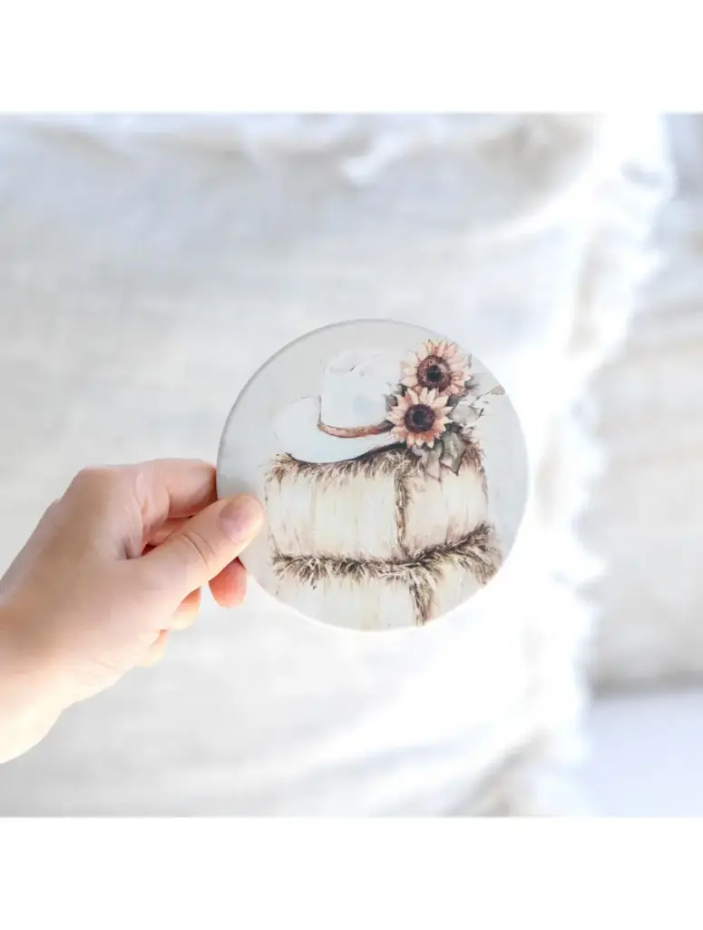Saddle & Bloom Hay Stack Ceramic Coaster