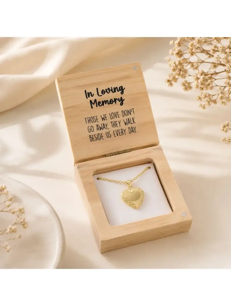 Heart & Soul In Loving Memory Locket Necklace