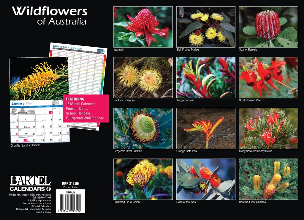2026 Calendars Wildflowers Australia - Bartel