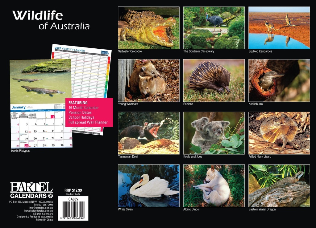 2026 Calendars Wildlife Of Australia - Bartel 