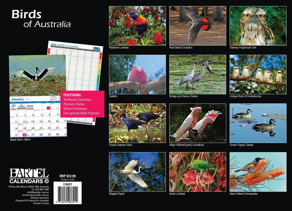 2026 Calendars Birds Of Australia - Bartel